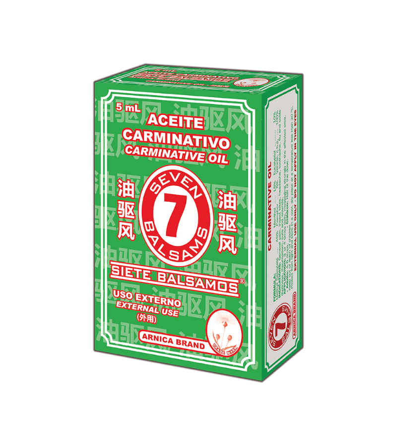 Aceite Carminativo 7 Bálsamos frasco 5 ml - vitaminas - L.72.00 - Quimifar Honduras - Farmacia en línea con envío gratis