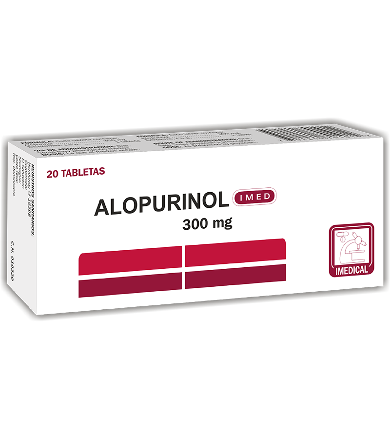 Alopurinol 300 mg caja x 20 tabletas - urologicos - L.632.00 - Quimifar Honduras - Farmacia en línea con envío gratis