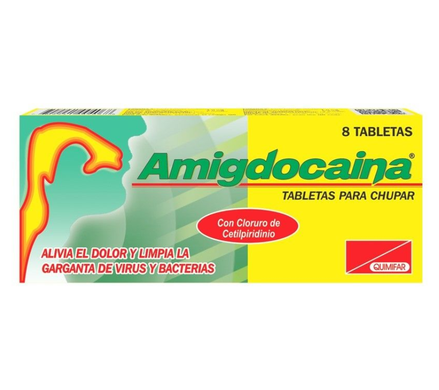 Amigdocaina caja x 8 tabletas - cuidado-personal - L.270.00 - Quimifar Honduras - Farmacia en línea con envío gratis