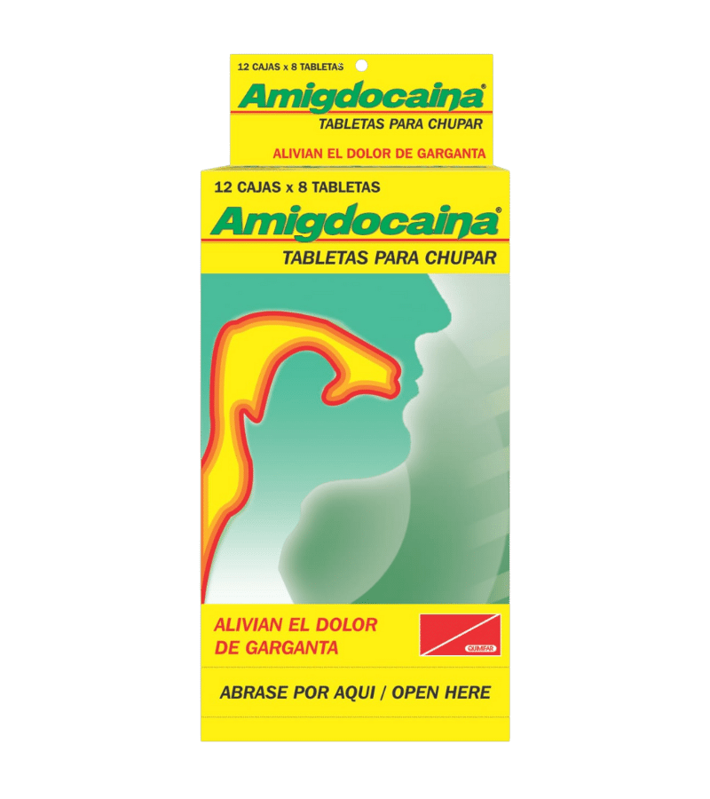 Amigdocaina Dispensador x 12 cajas (8 tabletas c/u) - cuidado-personal - L.230.00 - Quimifar Honduras - Farmacia en línea con envío gratis