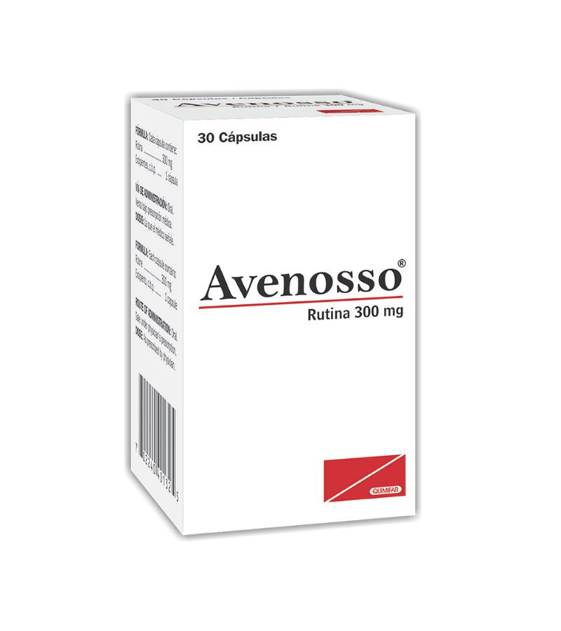 Avenosso 300 mg frasco x 30 cápsulas - cardiovascular - L.67.00 - Quimifar Honduras - Farmacia en línea con envío gratis