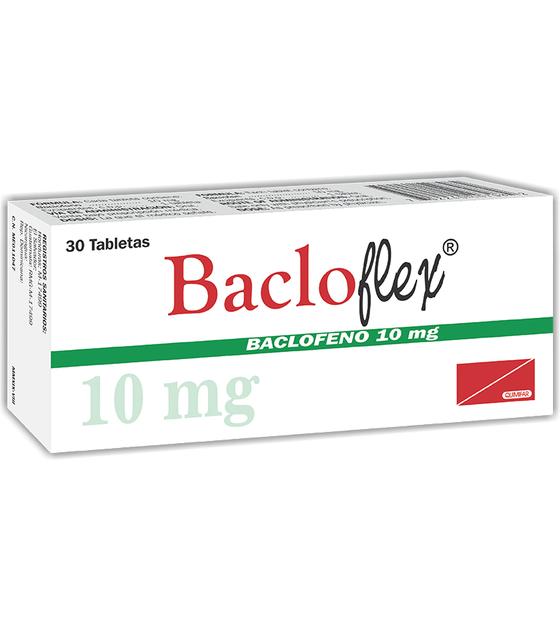 Bacloflex 10mg caja x 30 tabletas - analgesicos - L.67.00 - Quimifar Honduras - Farmacia en línea con envío gratis