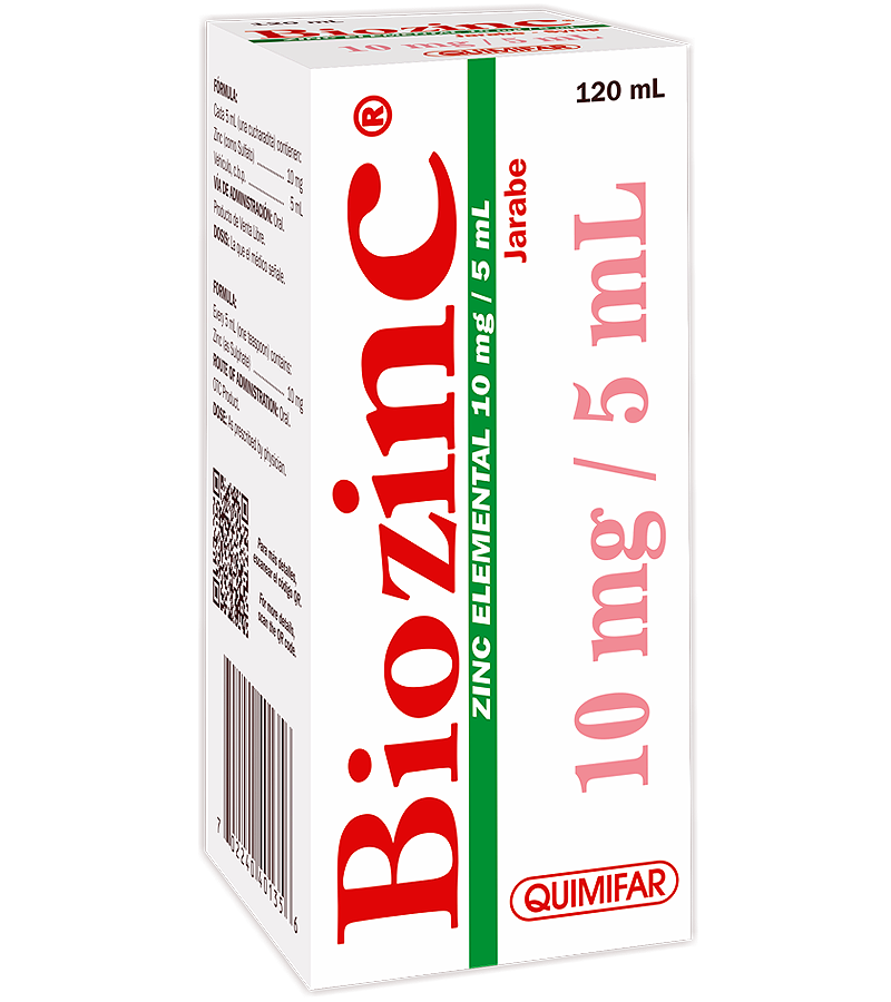 Biozinc jarabe frasco x 120 ml - vitaminas - L.67.00 - Quimifar Honduras - Farmacia en línea con envío gratis