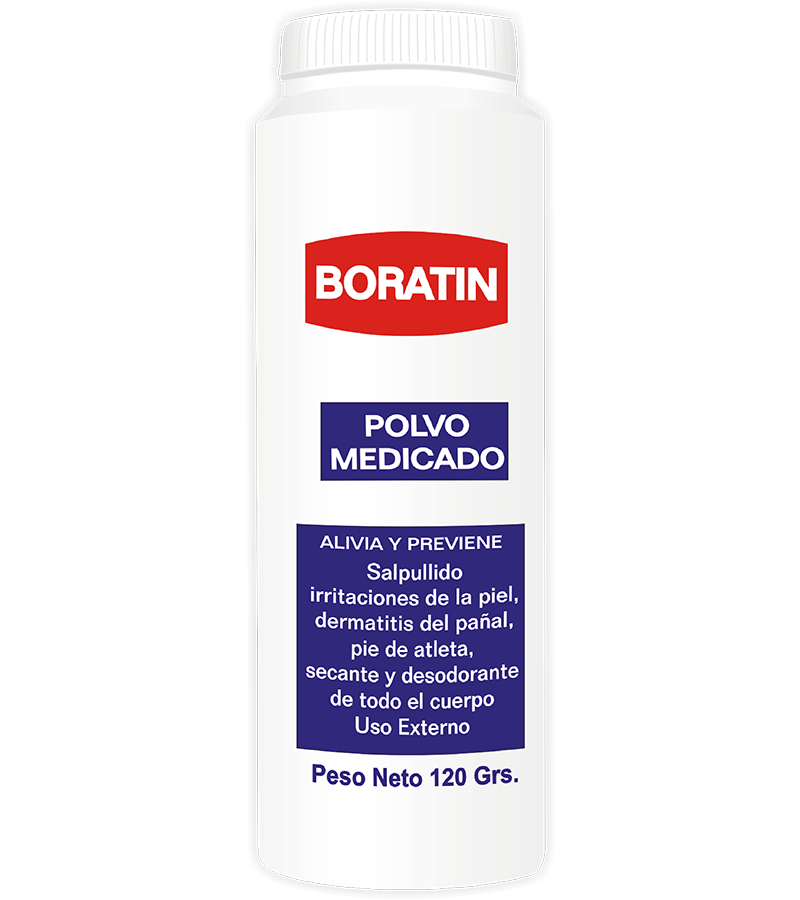 Boratin Talco Medicado x 120 gramos - cuidado-personal - L.194.00 - Quimifar Honduras - Farmacia en línea con envío gratis