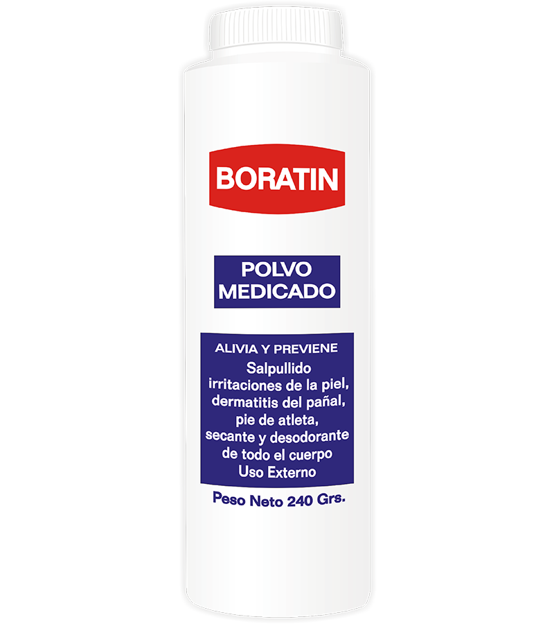 Boratin Talco Medicado x 240 gramos - cuidado-personal - L.194.00 - Quimifar Honduras - Farmacia en línea con envío gratis