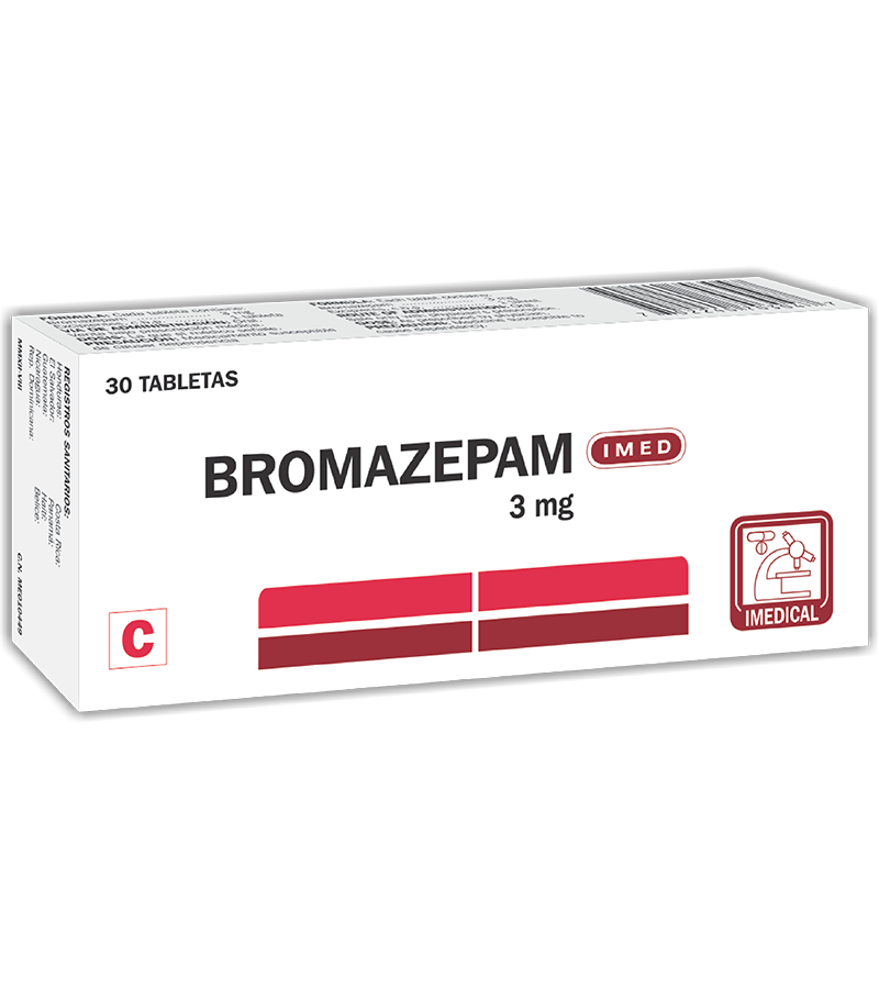 Bromazepan 3 mg caja x 30 tabletas - neurologicos - L.632.00 - Quimifar Honduras - Farmacia en línea con envío gratis