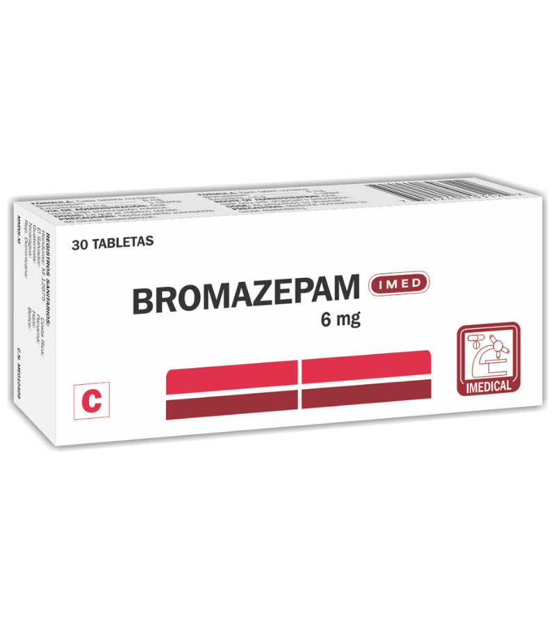 Bromazepan 6 mg caja x 30 tabletas - neurologicos - L.632.00 - Quimifar Honduras - Farmacia en línea con envío gratis