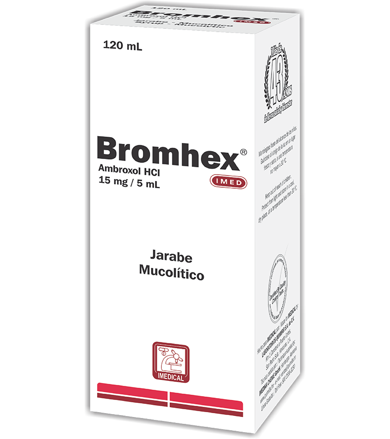 Bromhex jarabe frasco x 120 ml - antigripales - L.632.00 - Quimifar Honduras - Farmacia en línea con envío gratis
