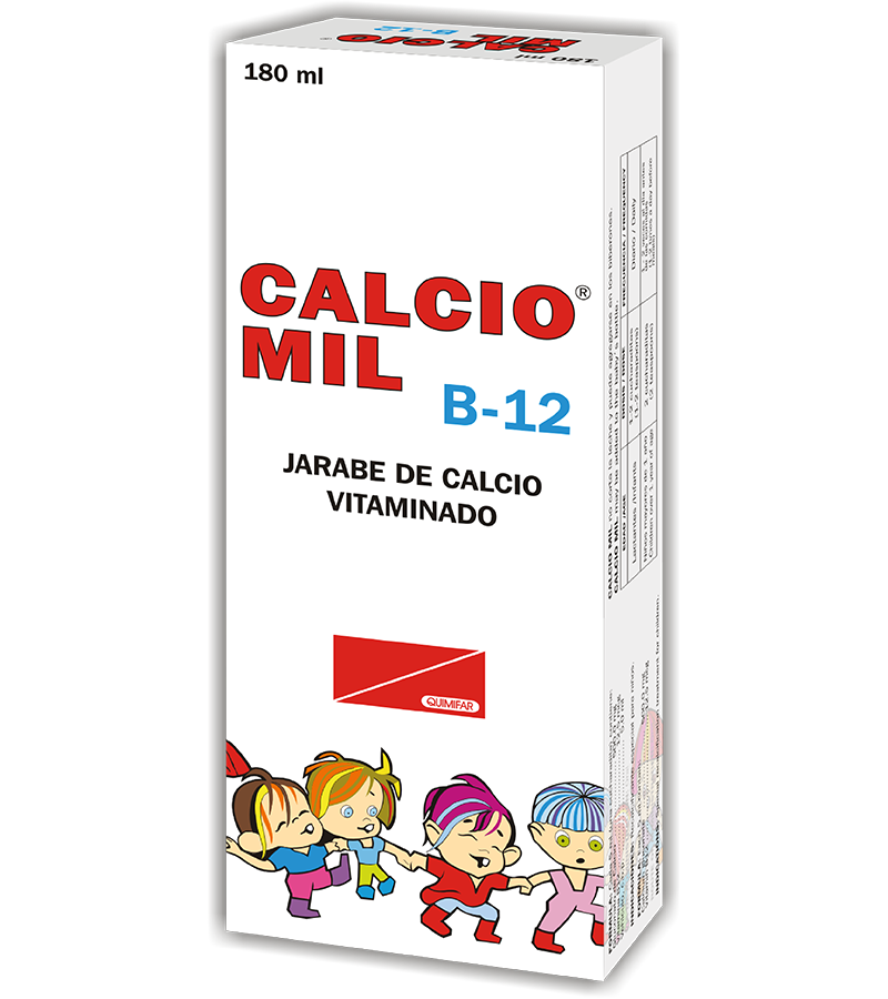 Calcio Mil B-12 jarabe frasco x 180 ml - vitaminas - L.194.00 - Quimifar Honduras - Farmacia en línea con envío gratis