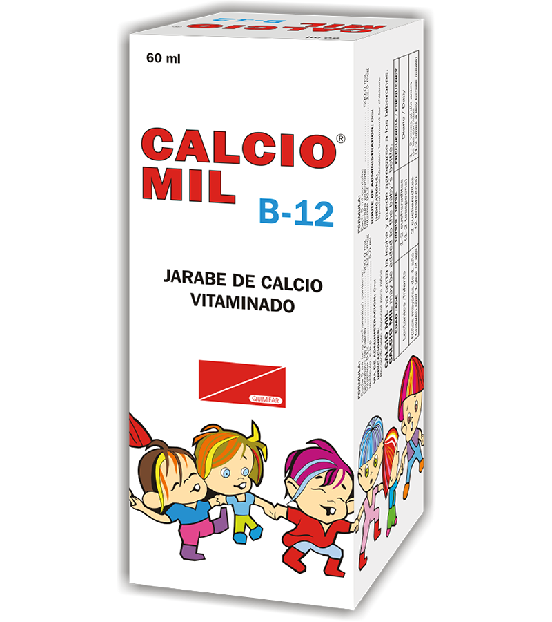 Calcio Mil B-12 jarabe frasco x 60 ml - vitaminas - L.194.00 - Quimifar Honduras - Farmacia en línea con envío gratis