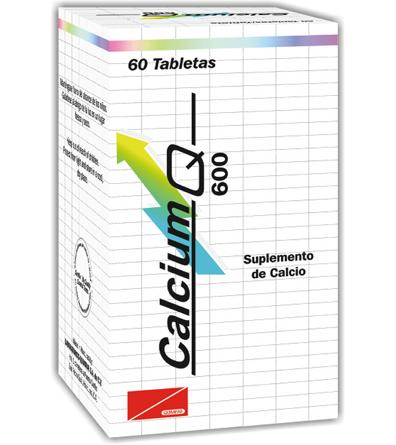 Calcium Q 600 mg frasco x 60 tabletas - vitaminas - L.173.00 - Quimifar Honduras - Farmacia en línea con envío gratis