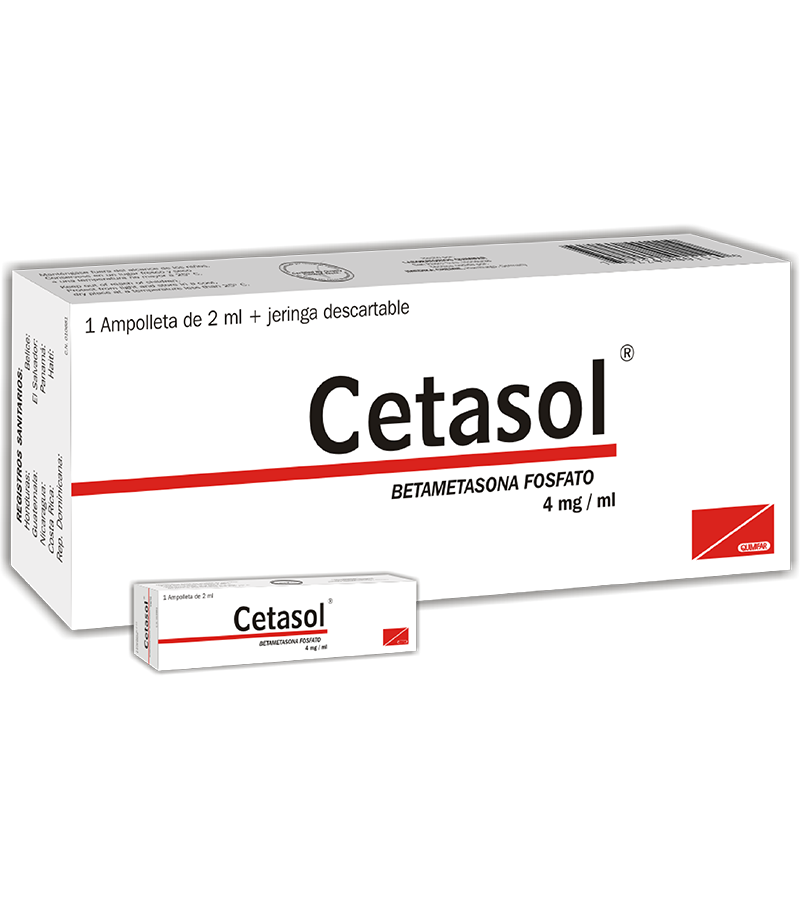 Cetasol 8 mg/2 ml Caja x 1 Ampolla Inyectable - inyectables - L.280.00 - Quimifar Honduras - Farmacia en línea con envío gratis