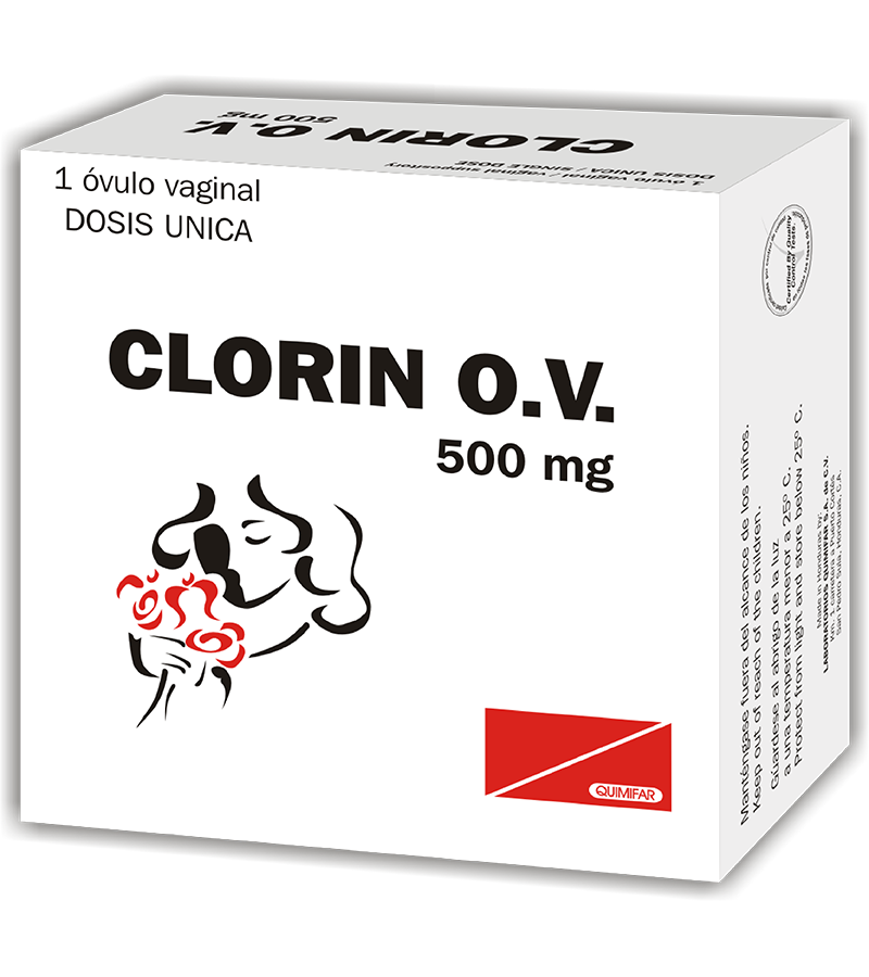 Clorin O.V. 500 mg caja x 1 óvulo vaginal - ginecologicos - L.280.00 - Quimifar Honduras - Farmacia en línea con envío gratis