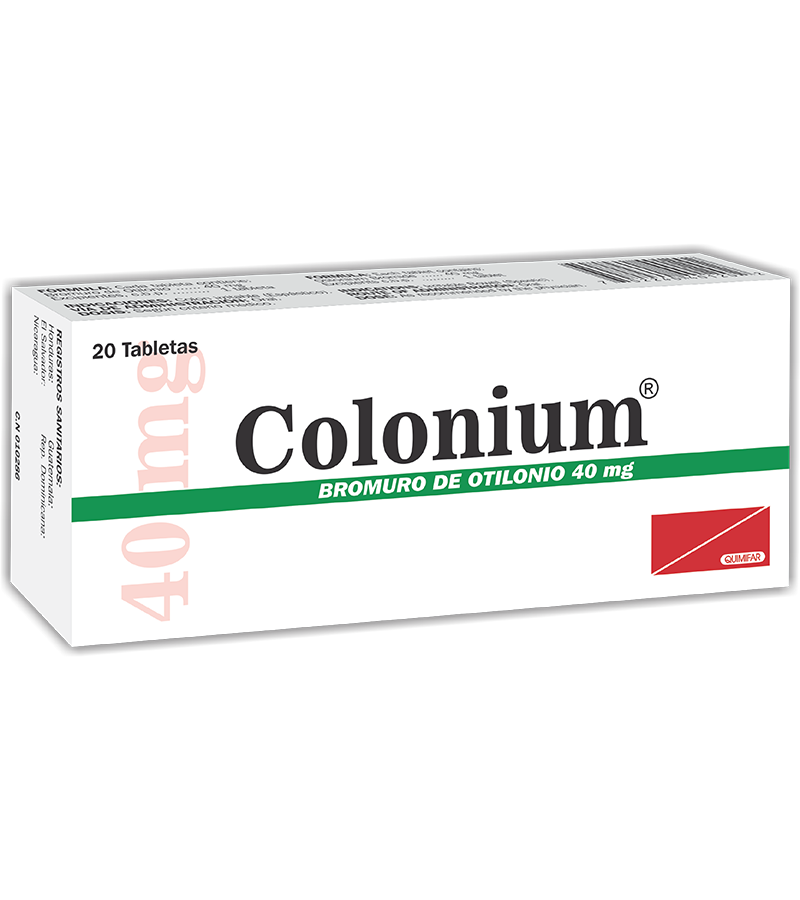Colonium 40 mg caja x 20 tabletas - digestivos - L.280.00 - Quimifar Honduras - Farmacia en línea con envío gratis