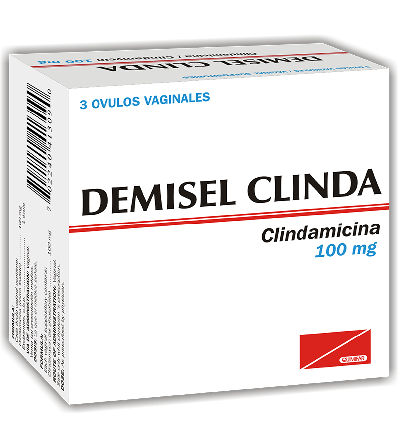 Demisel Clinda 100 mg x 3 Óvulos - antibioticos - L.280.00 - Quimifar Honduras - Farmacia en línea con envío gratis