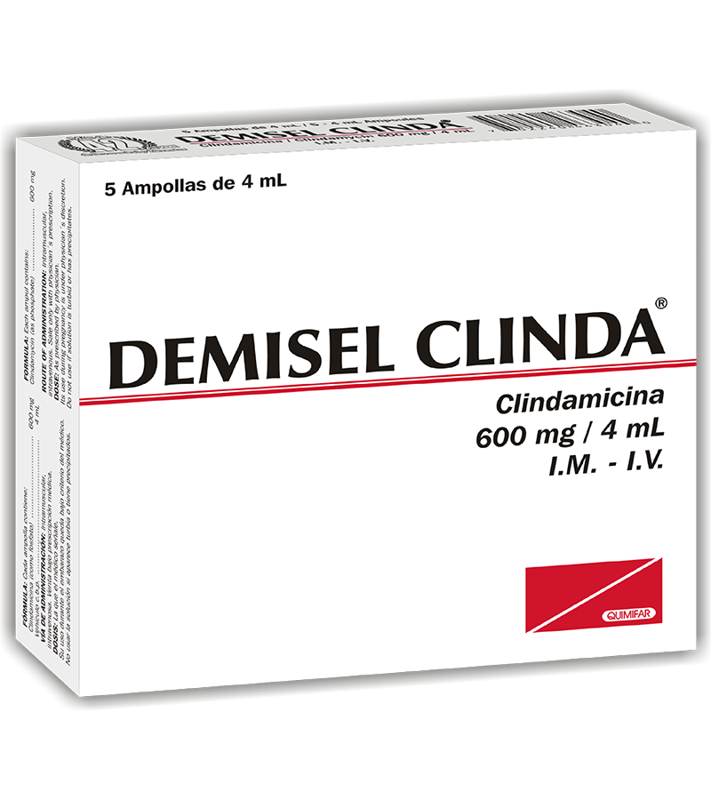 Demisel Clinda 600 mg x 5 ampollas inyectables - inyectables - L.593.00 - Quimifar Honduras - Farmacia en línea con envío gratis