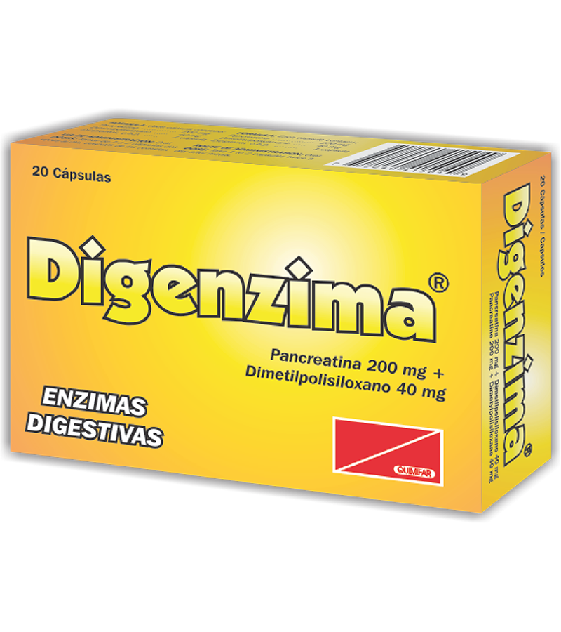 Digenzima caja x 20 cápsulas - digestivos - L.119.00 - Quimifar Honduras - Farmacia en línea con envío gratis