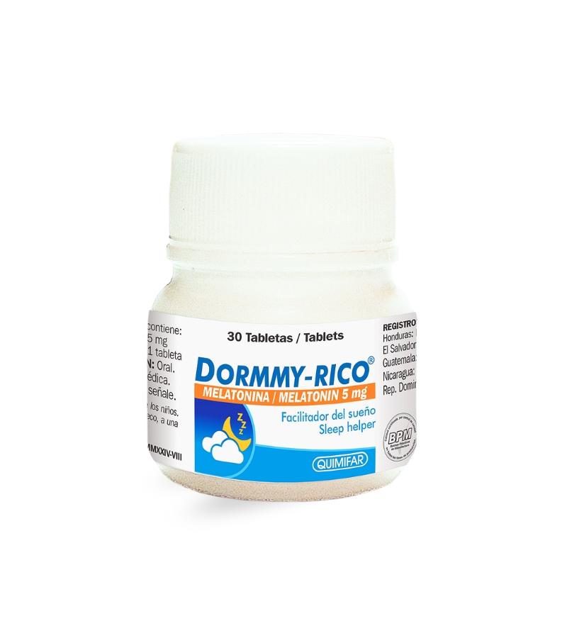 Dormmy-Rico 5 mg frasco x 30 tabletas - neurologicos - L.182.00 - Quimifar Honduras - Farmacia en línea con envío gratis