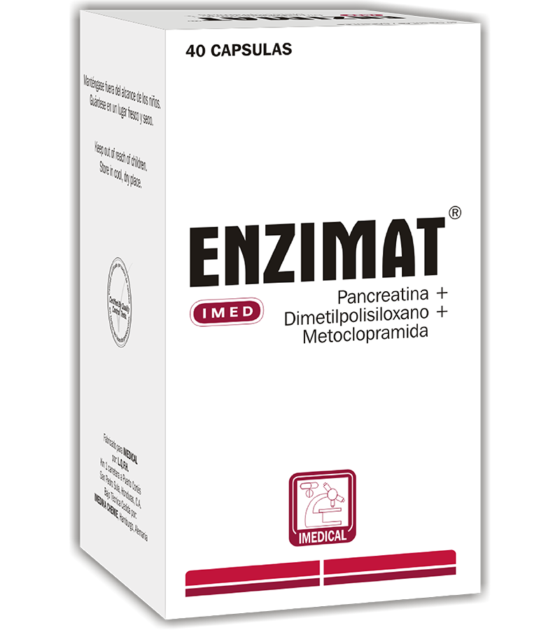 Enzimat frasco x 40 cápsulas - digestivos - L.307.00 - Quimifar Honduras - Farmacia en línea con envío gratis