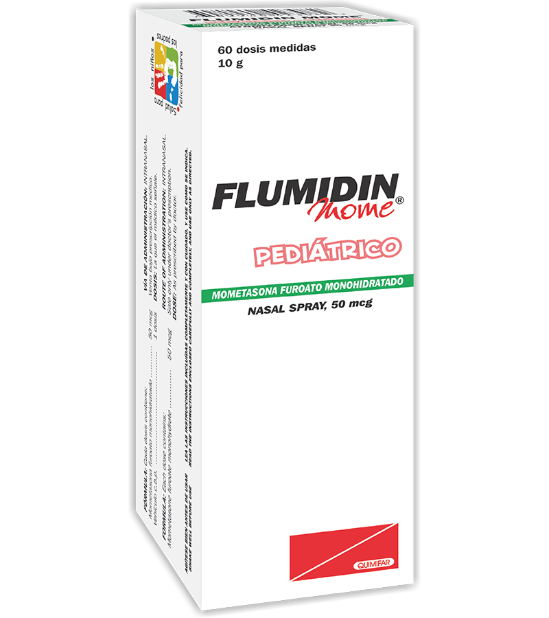 Flumidin Mome 50mcg pediátrico spray nasal x 60 dosis - antigripales - L.737.00 - Quimifar Honduras - Farmacia en línea con envío gratis