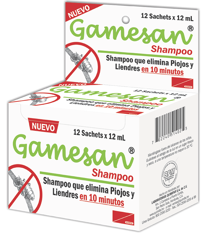 Gamesan shampoo caja x 12 sobres - cuidado-personal - L.107.00 - Quimifar Honduras - Farmacia en línea con envío gratis