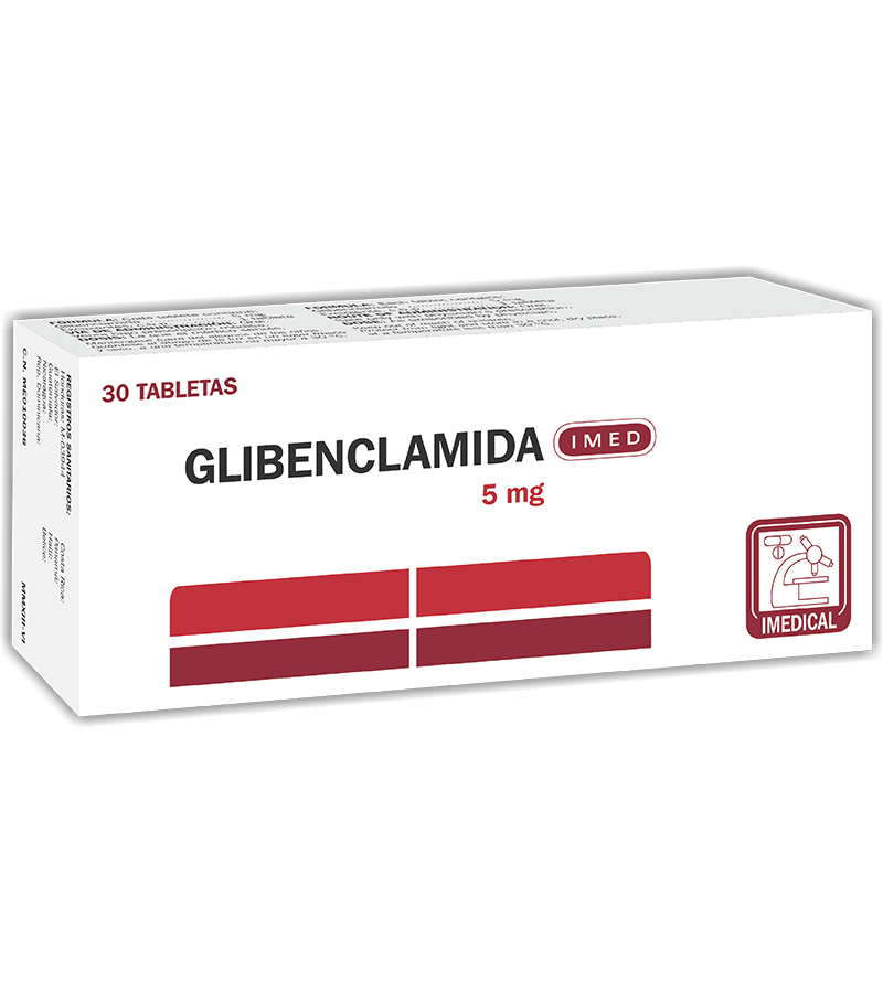 Glibenclamida 5 mg caja x 30 tabletas - diabetes - L.307.00 - Quimifar Honduras - Farmacia en línea con envío gratis