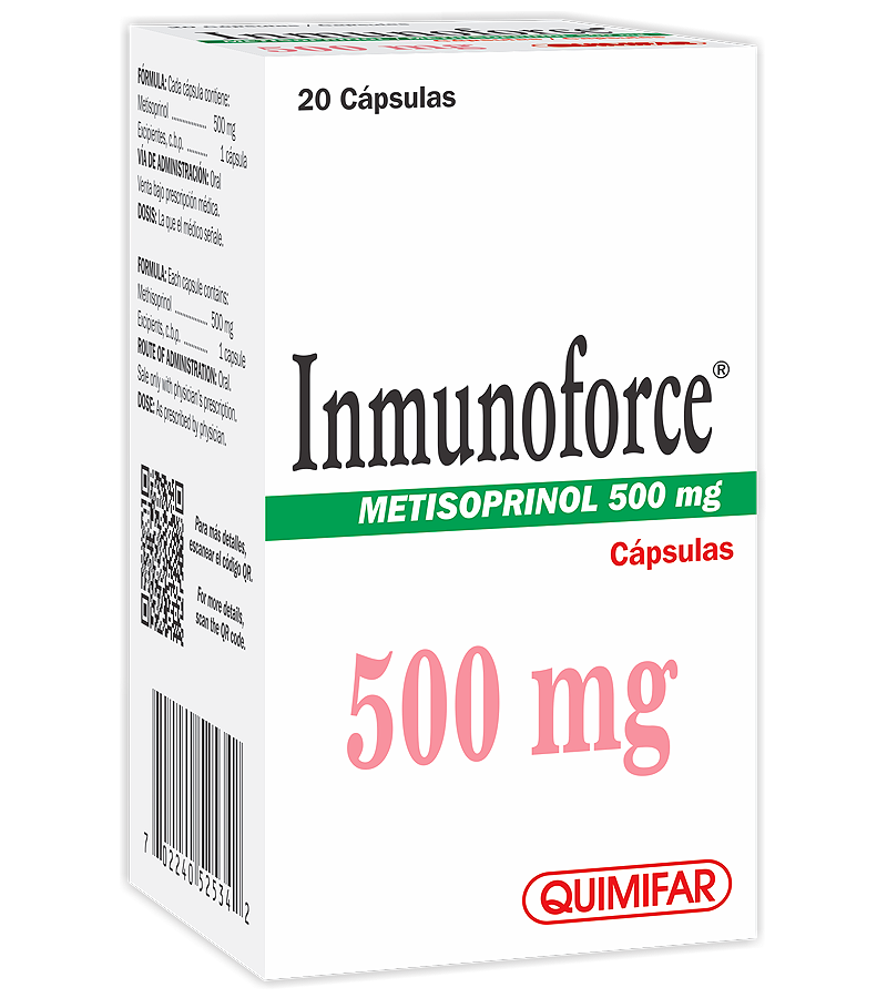 Inmunoforce 500 mg x 20 cápsulas - antigripales - L.593.00 - Quimifar Honduras - Farmacia en línea con envío gratis