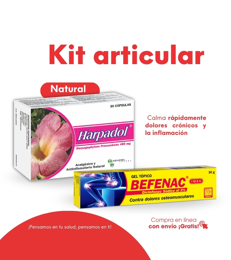 Kit Articular (Harpadol cápsulas + Befenac Gel) - analgesicos - L.325.00 - Quimifar Honduras - Farmacia en línea con envío gratis