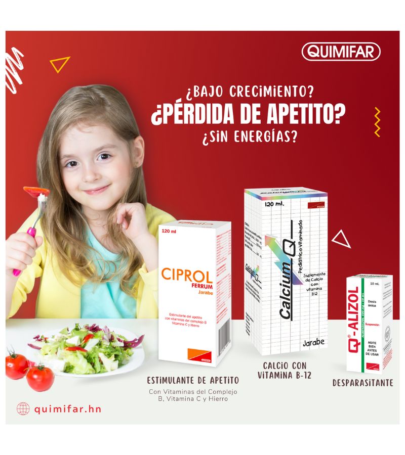 Kit estimulante del apetito (pediátrico) - vitaminas - L.441.00 - Quimifar Honduras - Farmacia en línea con envío gratis