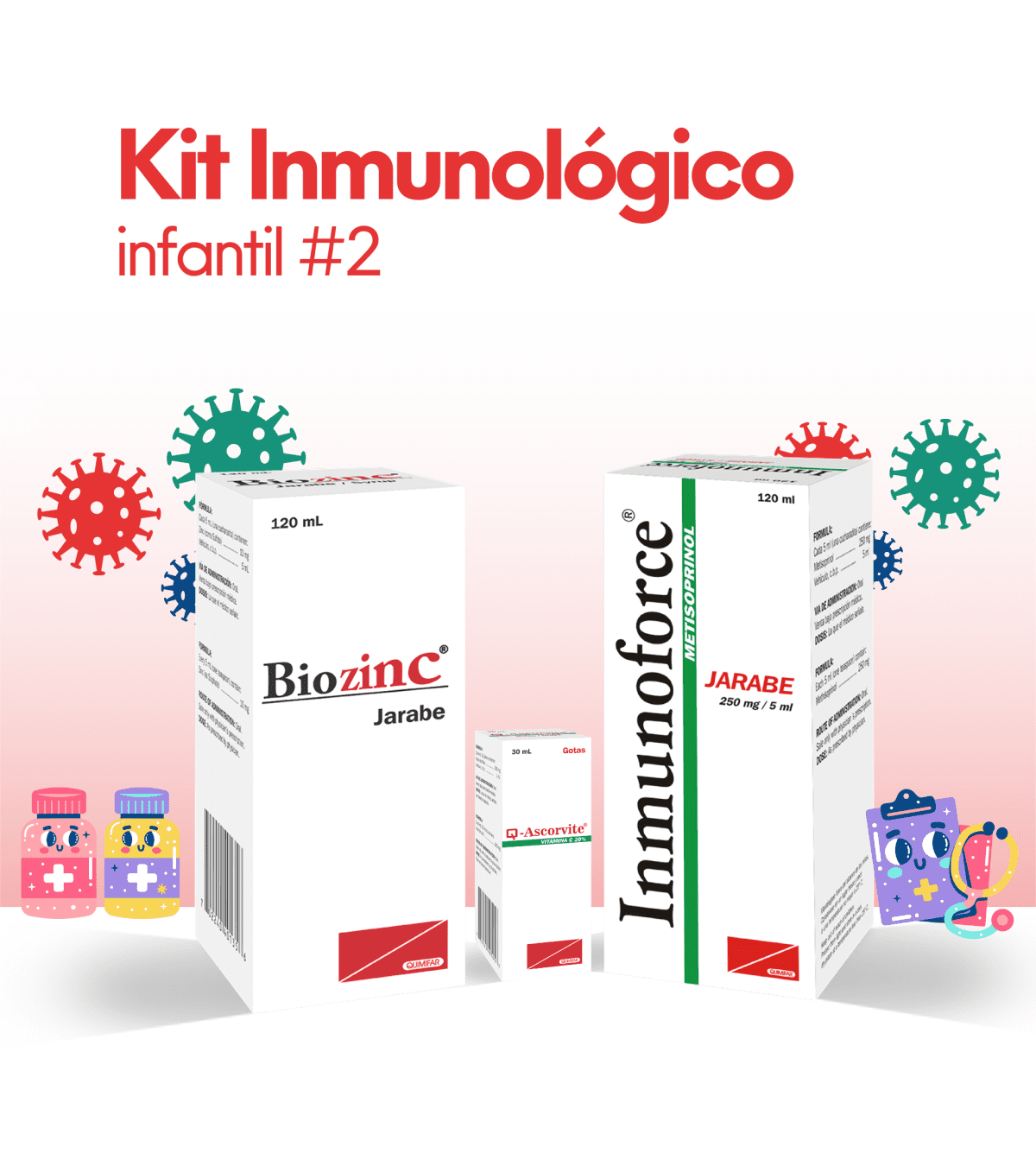 Kit Inmunológico – Combo Infantil #2 - antigripales - L.314.00 - Quimifar Honduras - Farmacia en línea con envío gratis