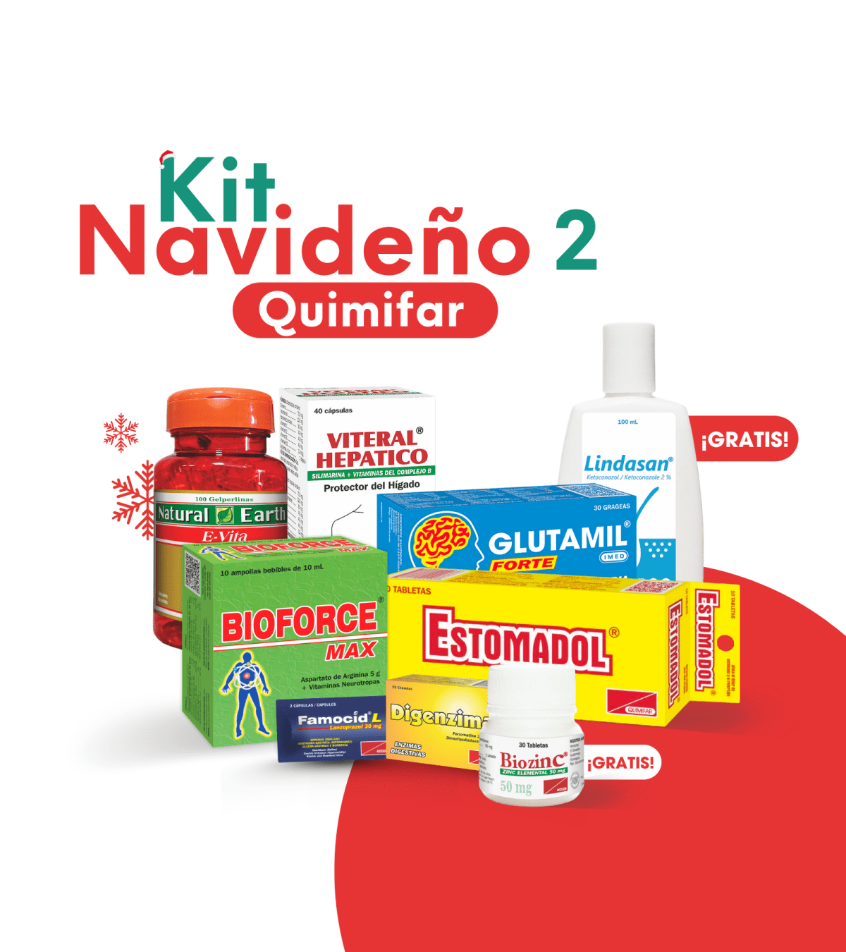 Kit Navideño Familiar #2 - antigripales - L.1137.00 - Quimifar Honduras - Farmacia en línea con envío gratis