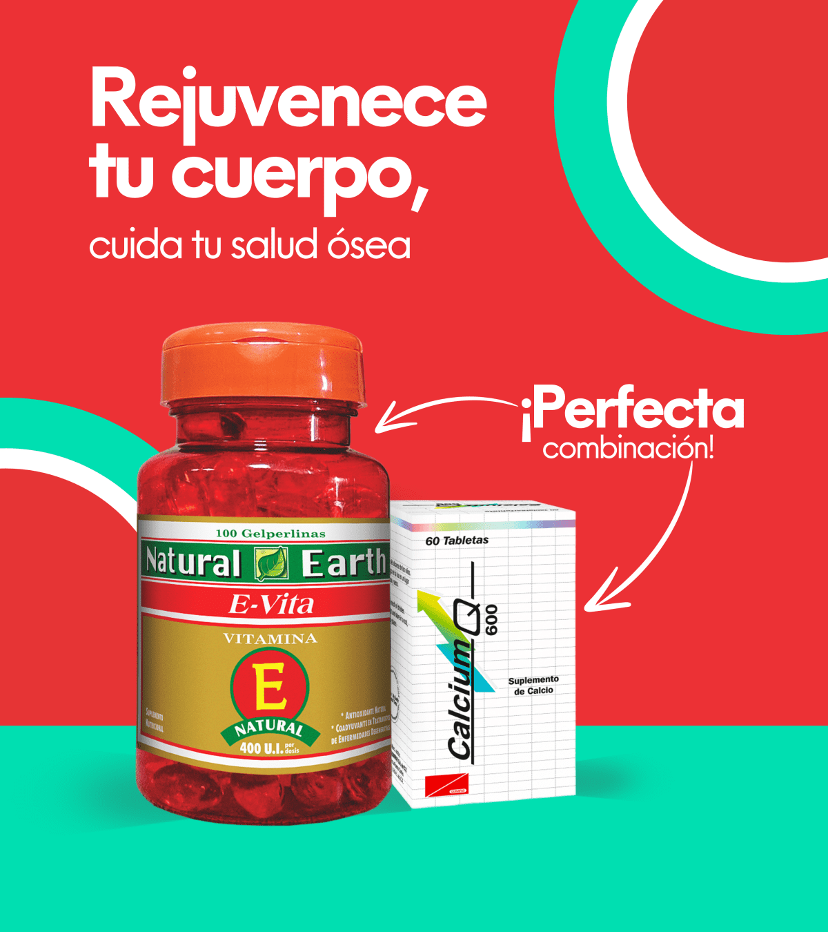 Kit Rejuvenecedor (Calcium Q + Vitamina E) - vitaminas - L.441.00 - Quimifar Honduras - Farmacia en línea con envío gratis