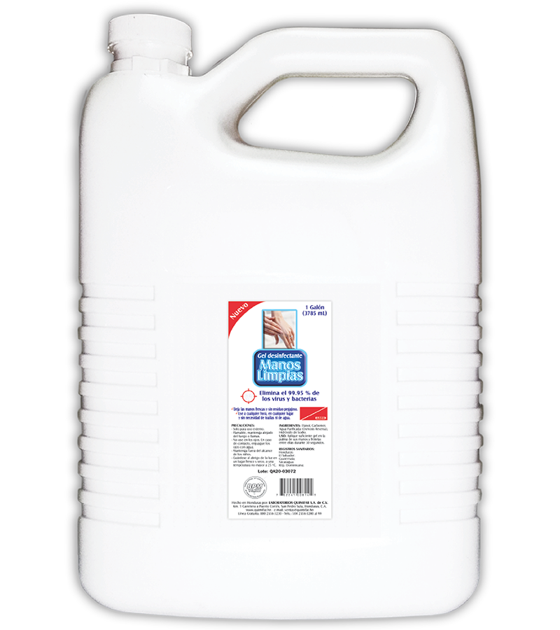 Manos Limpias gel desinfectante x 1 galón - dermatologicos - L.194.00 - Quimifar Honduras - Farmacia en línea con envío gratis