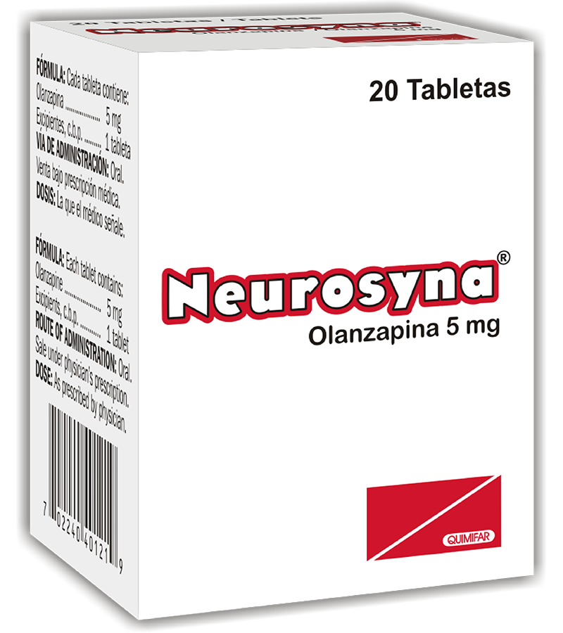 Neurosyna 5 mg frasco x 20 tabletas - antigripales - L.291.00 - Quimifar Honduras - Farmacia en línea con envío gratis