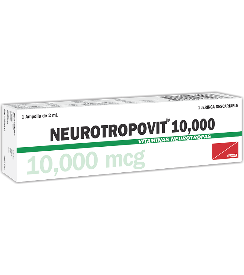 Neurotropovit 10,000 x 1 ampolla 2 ml - inyectables - L.291.00 - Quimifar Honduras - Farmacia en línea con envío gratis