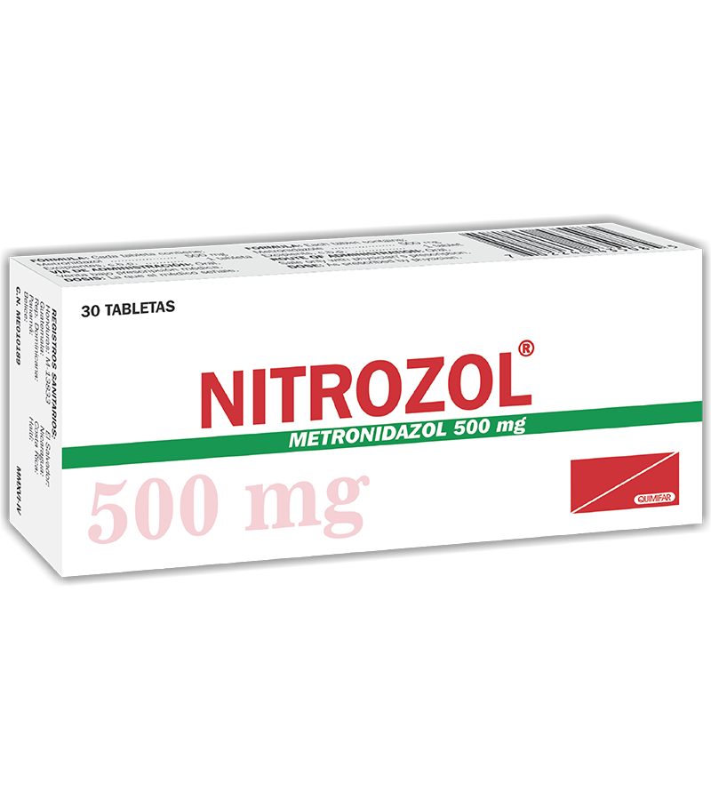 Nitrozol 500 mg caja x 30 tabletas - digestivos - L.286.00 - Quimifar Honduras - Farmacia en línea con envío gratis
