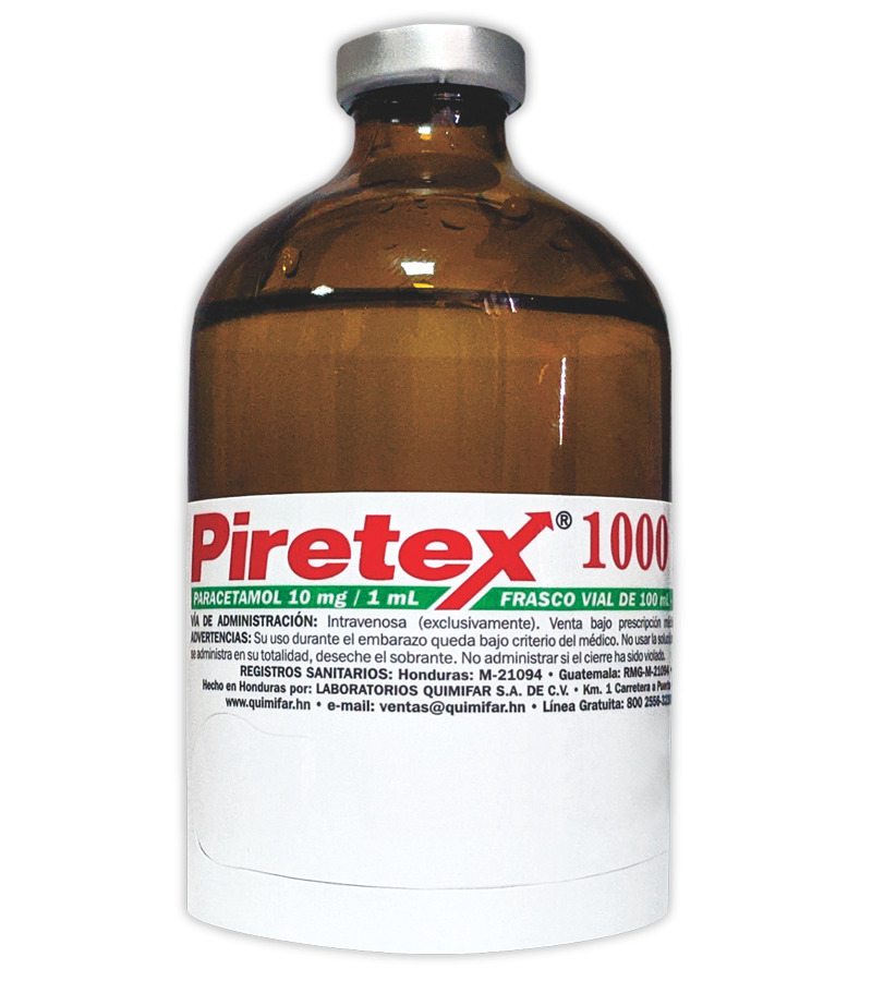 Piretex 10mg/1 ml I.V. frasco 100 ml - analgesicos - L.194.00 - Quimifar Honduras - Farmacia en línea con envío gratis