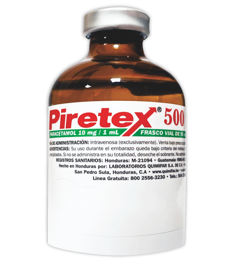 Piretex 10mg/1 ml I.V. frasco 50 ml - analgesicos - L.194.00 - Quimifar Honduras - Farmacia en línea con envío gratis