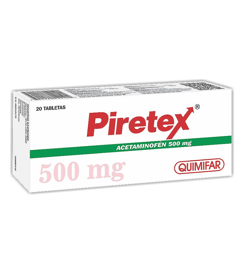 Piretex 500 mg x 20 tabletas - analgesicos - L.176.00 - Quimifar Honduras - Farmacia en línea con envío gratis