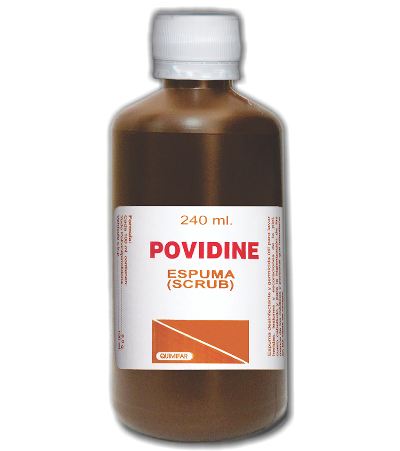 Povidine Espuma frasco 240 ml - cuidado-personal - L.107.00 - Quimifar Honduras - Farmacia en línea con envío gratis