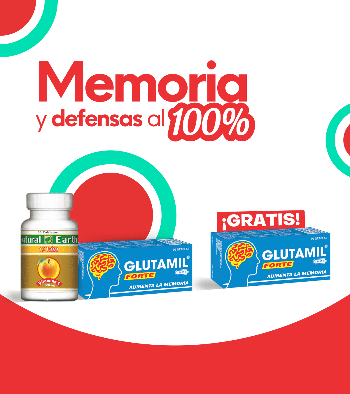 Promo Vitaminas | C-Vita + Glutamil Forte - vitaminas - L.521.00 - Quimifar Honduras - Farmacia en línea con envío gratis