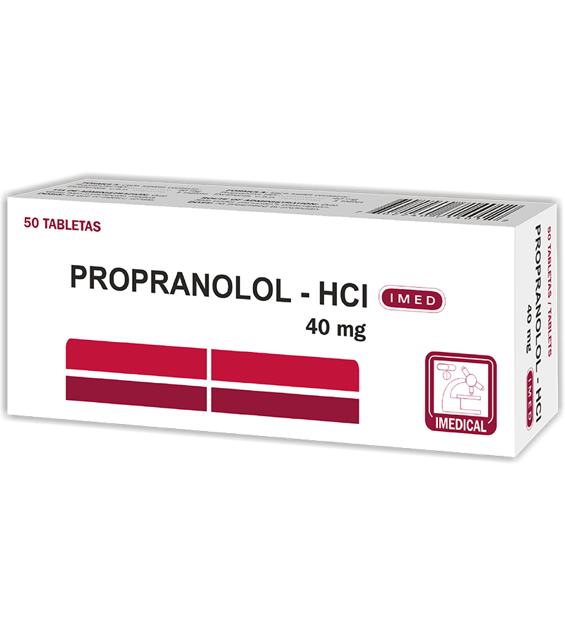 Propranolol 40 mg caja x 50 tabletas - cardiovascular - L.56.00 - Quimifar Honduras - Farmacia en línea con envío gratis