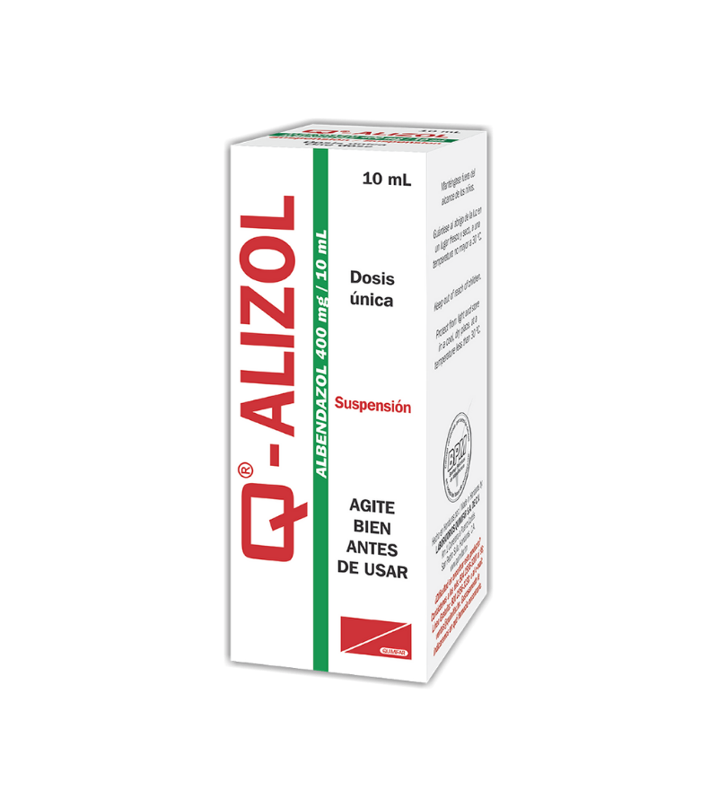 Q-Alizol suspensión 400 mg frasco x 10 ml - digestivos - L.67.00 - Quimifar Honduras - Farmacia en línea con envío gratis