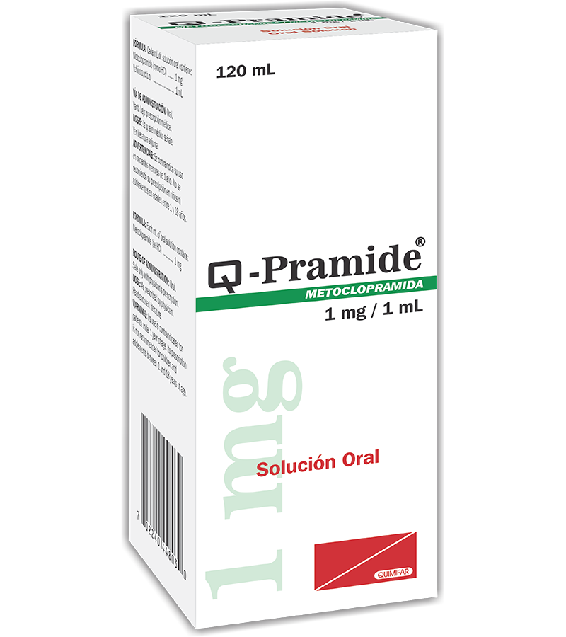 Q-Pramide solución oral 1mg/1ml frasco 120 ml - digestivos - L.72.00 - Quimifar Honduras - Farmacia en línea con envío gratis