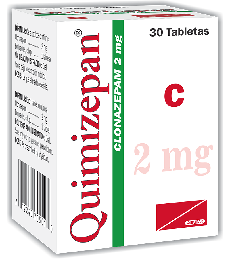 Quimizepan 2 mg frasco x 30 tabletas - neurologicos - L.166.00 - Quimifar Honduras - Farmacia en línea con envío gratis