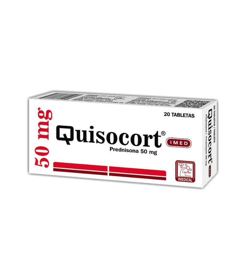 Quisocort 50 mg caja x 20 tabletas - antigripales - L.279.00 - Quimifar Honduras - Farmacia en línea con envío gratis
