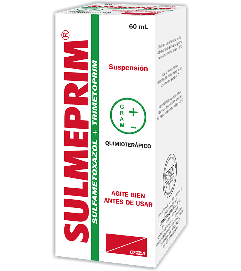 Sulmeprim 40/200 mg suspensión oral frasco 60 ml - antigripales - L.744.00 - Quimifar Honduras - Farmacia en línea con envío gratis