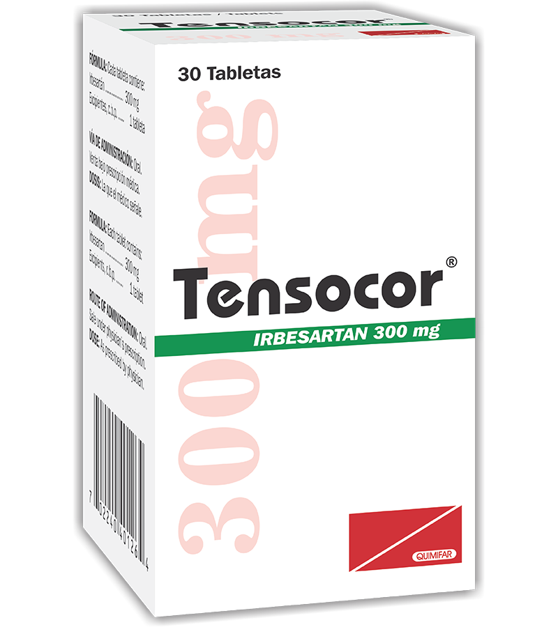 Tensocor 300 mg caja x 30 tabletas - cardiovascular - L.146.00 - Quimifar Honduras - Farmacia en línea con envío gratis