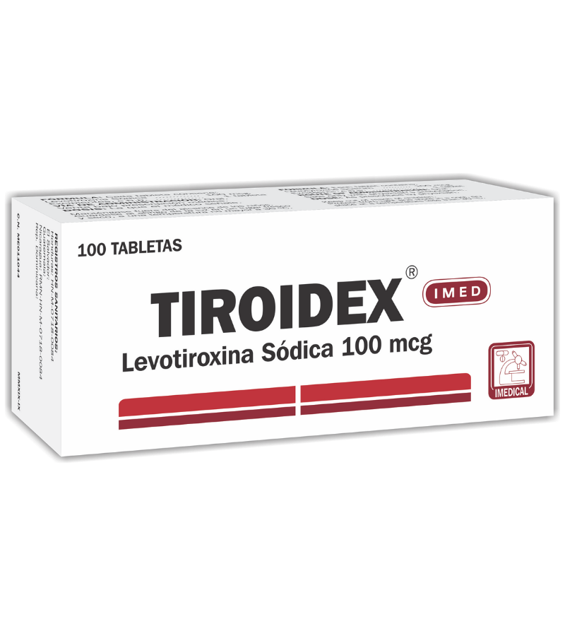 Tiroidex 100 mcg caja x 100 tabletas - antigripales - L.230.00 - Quimifar Honduras - Farmacia en línea con envío gratis