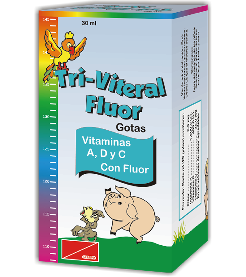 Tri-Viteral Fluor gotas pediatricas frasco 30 ml - vitaminas - L.744.00 - Quimifar Honduras - Farmacia en línea con envío gratis